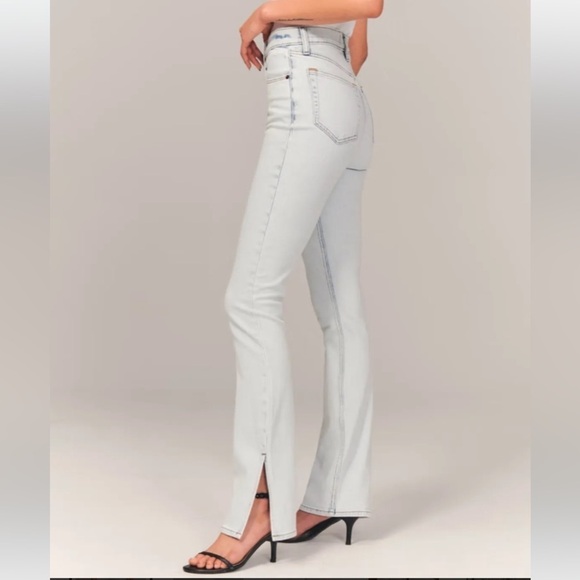Abercrombie and Fitch Ultra High Rise 90s Slim Straight Split Hem Jeans 30/10XL - Picture 4 of 12